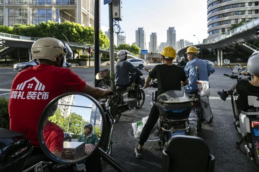  Motorists in Shanghai, China, on 13 September 2024. (Qilai Shen/Bloomberg)