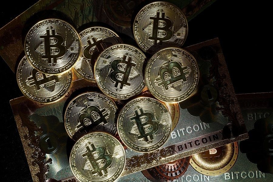 Representations of cryptocurrency Bitcoin are seen in this illustration picture taken in Paris, France, on 9 March 2024. (Benoit Tessier/Reuters)