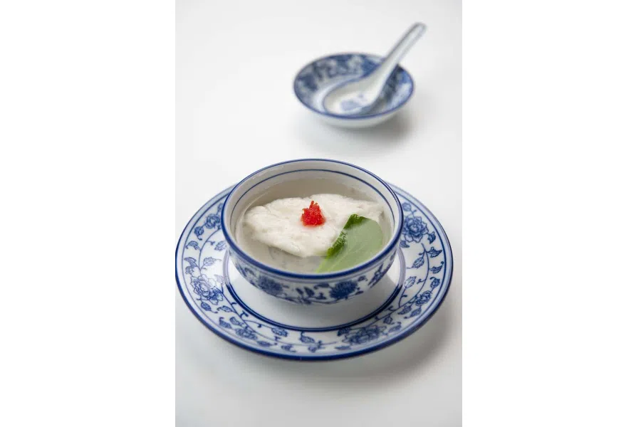 Chicken tofu simmered in consommé prepared by Master chef Zhang Zhong You. (Photo: Zhang Zhong You)