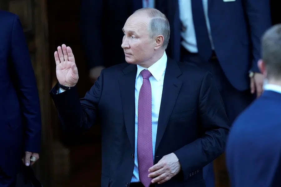 Russian President Vladimir Putin leaves Villa La Grange after his meeting with US President Joe Biden in Geneva, Switzerland, 16 June 2021. (Alexander Zemlianichenko/Pool via Reuters)