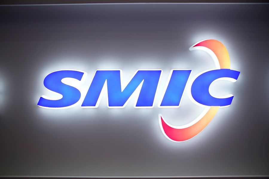 A logo of Semiconductor Manufacturing International Corporation (SMIC) is seen at China International Semiconductor Expo in Shanghai, China, 14 October 2020. (Aly Song/File Photo/Reuters)