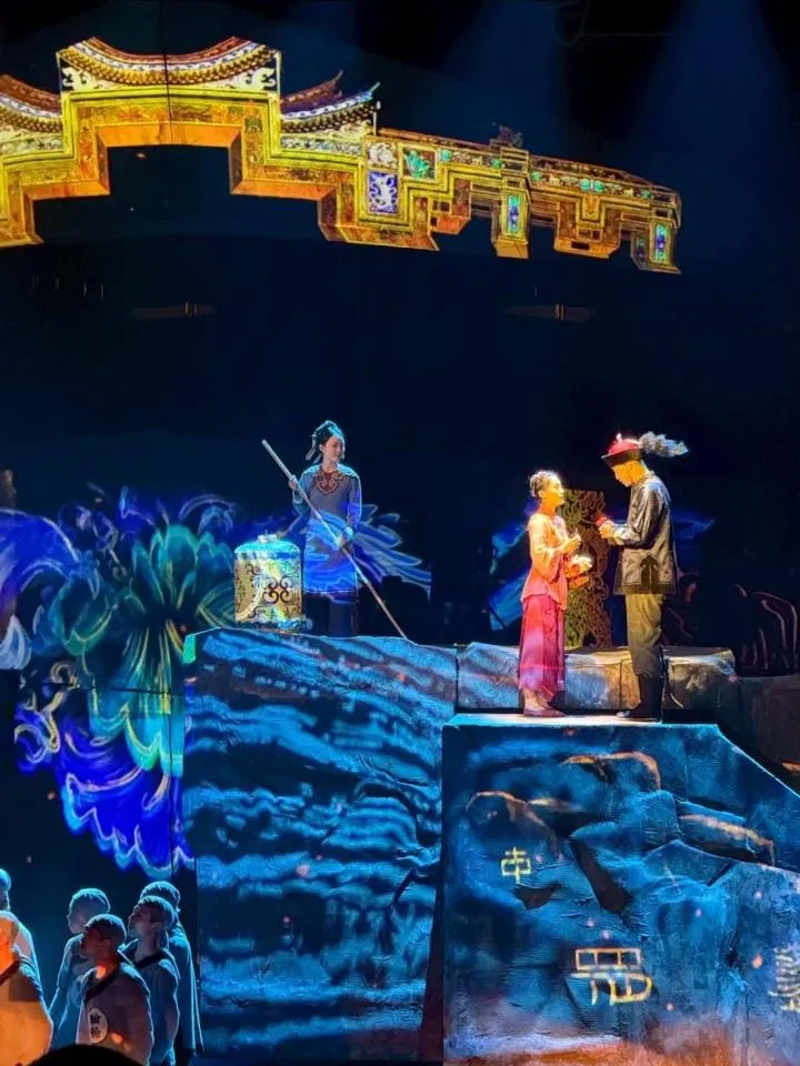 A theatrical performance at the Mawei Shipyard Museum, depicting patriotic themes surrounding China’s establishment of a modern navy in the late Qing dynasty.