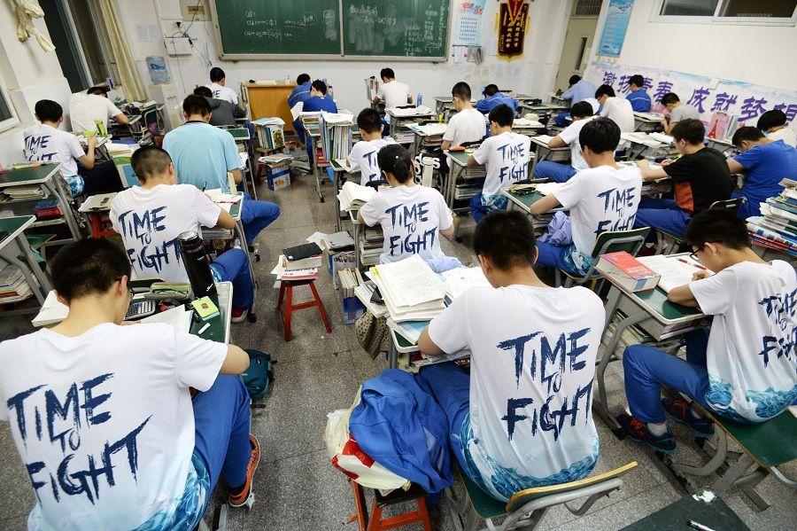 Gearing up for the all-important gaokao. (STR / AFP)