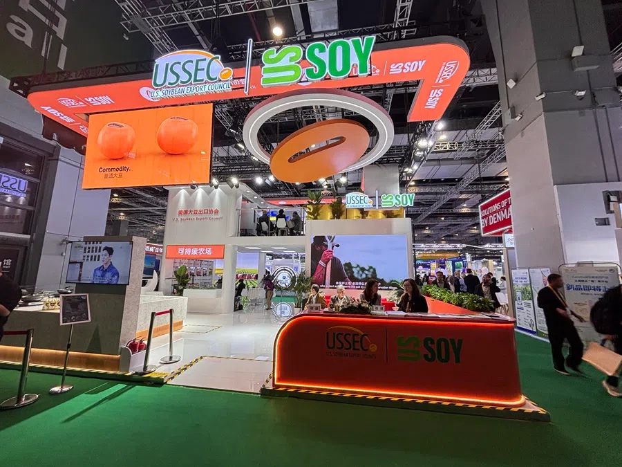 A shot of the US Soybean Export Council booth. (Li Kang/SPH Media)
