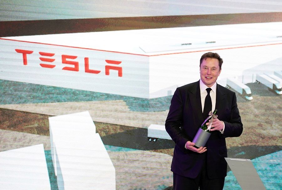 Tesla Inc CEO Elon Musk attends an opening ceremony for Tesla China-made Model Y program in Shanghai, China, 7 January 2020. (Aly Song/File Photo/Reuters)
