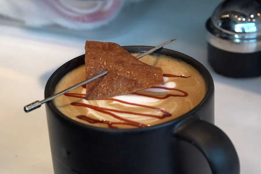 Pork-flavoured coffee released by Starbucks for Chinese New Year, 2024. (Screen grab from China News Service)