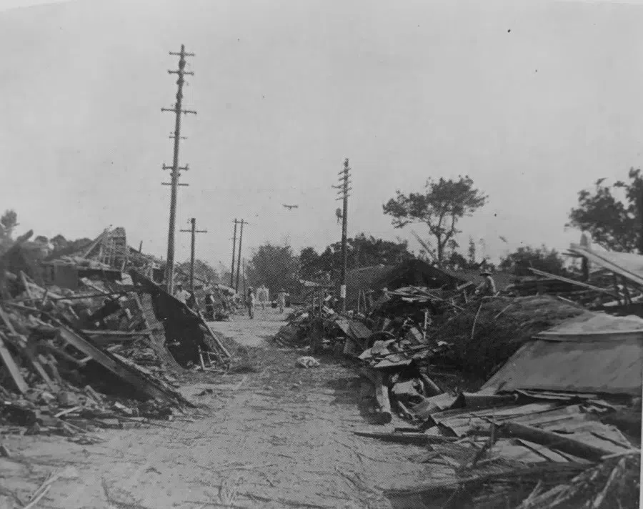Xia Houli, Neipu village, following the 1935 Taichung earthquake.