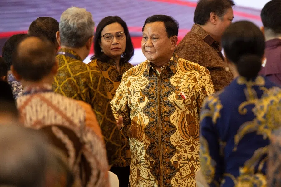 Prabowo Subianto, Indonesia’s president (centre) at an event in Jakarta, Indonesia, on 29 November 2024.