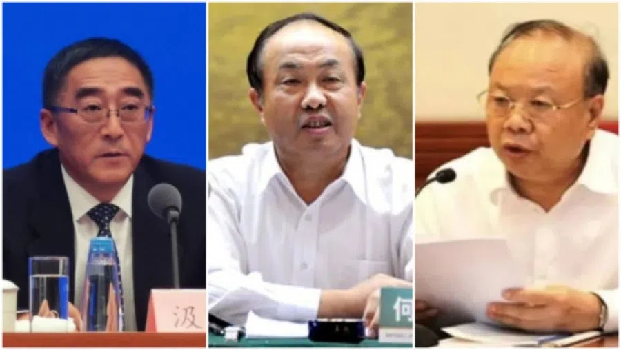 From left: Ji Binchang, He Zehua and Wang Xuefeng. (Internet)