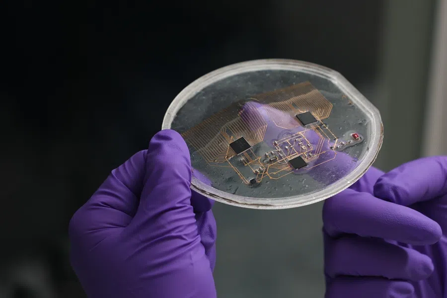 Sheets of artificial skin act like test strips for researchers.