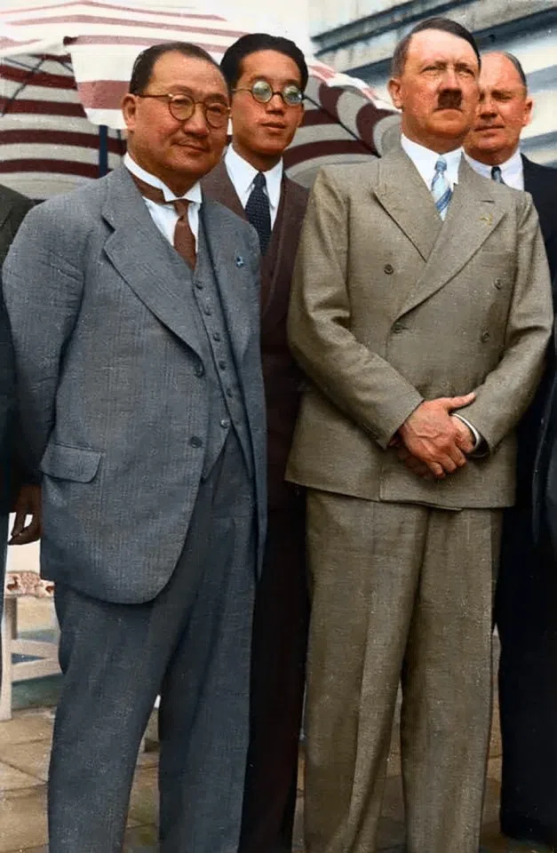 In June 1937, German leader Hitler received the delegation led by China's Finance Minister H.H. Kung at the Kehlsteinhaus in the mountains.