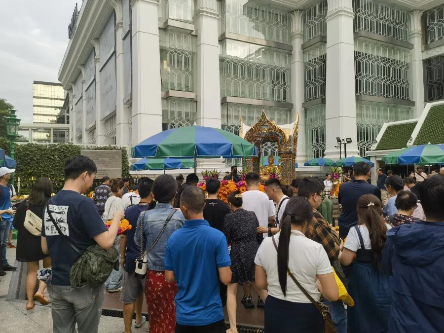 China tourists at a temple in Bangkok, Thailand, on 4 October 2023. (CNS)