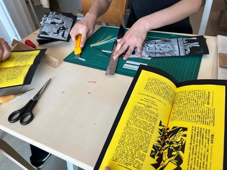 Ye Fei and her friends organised a workshop to teach participants how to make zines out of simple materials.