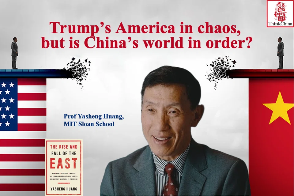 ThinkChina editor Chow Yian Ping speaks with Professor Yasheng Huang of the MIT Sloan School. (Lu Lingming and iStock)