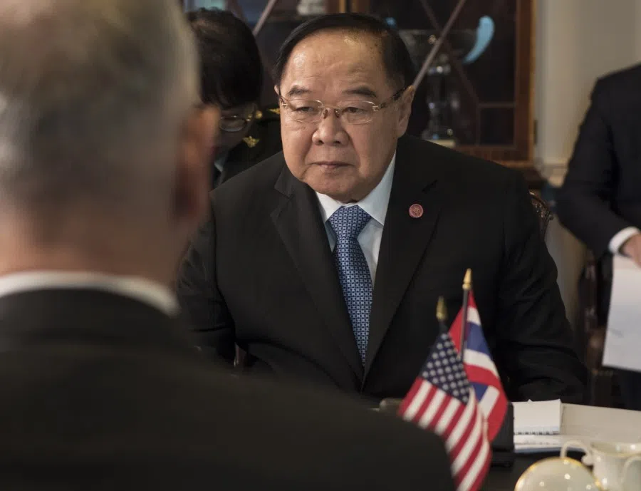 General Prawit Wongsuwan with US Defense Secretary James N. Mattis in Washington, 2018. (Wikimedia)