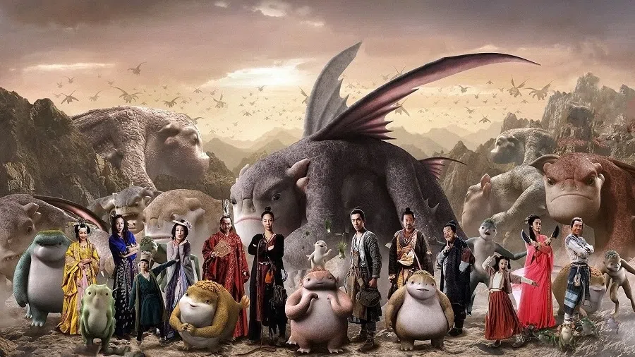 A publicity poster for Raman Hui's Monster Hunt (2015). (Internet)