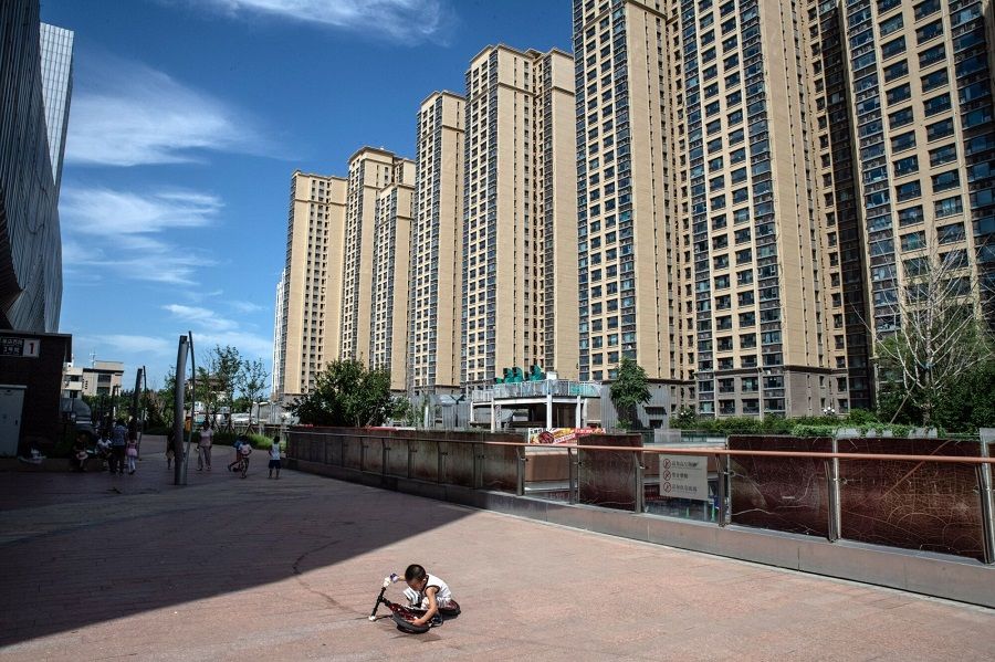 Residential buildings at the City Plaza project, developed by China Evergrande Group, in Beijing, China, on 18 August 2023. (Bloomberg)