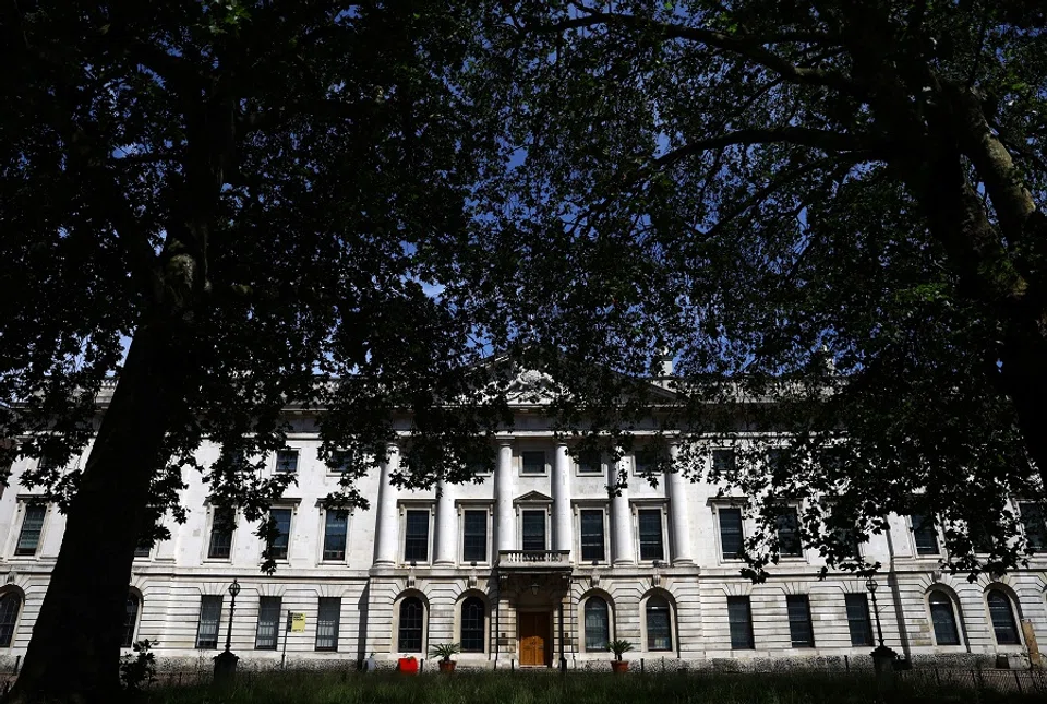 An exterior view of the proposed site for the new China embassy, near Tower Bridge in London, Britain, on 23 June 2023. (Hannah McKay/Reuters)