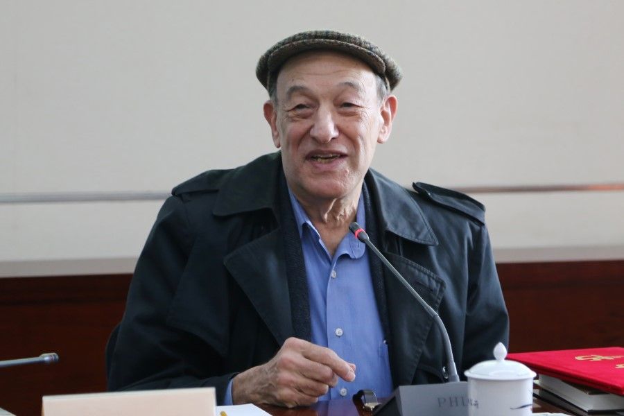 Professor Vogel at an academic session in Beijing. (CNS)