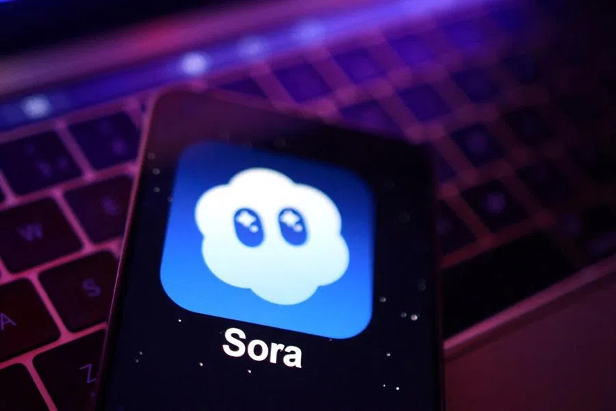 The OpenAI Sora logo is seen in this illustration taken on 21 October 2025. (Dado Ruvic/Reuters)