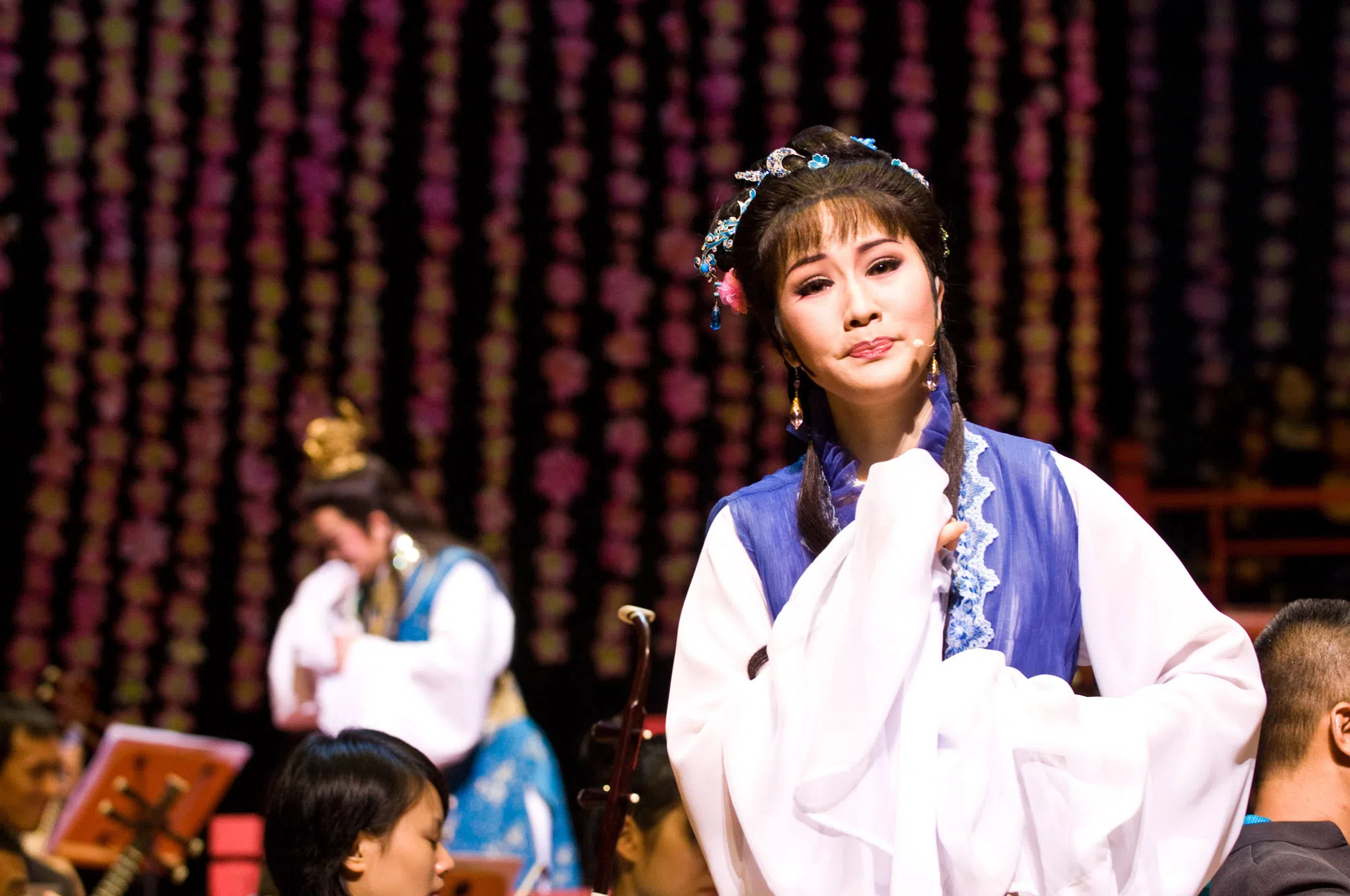 Soloists performing a scene in Dream of Red Chamber, a Yue Opera staged by the Singapore Chinese Orchestra at the Esplanade Concert Hall on 28 February 2010.