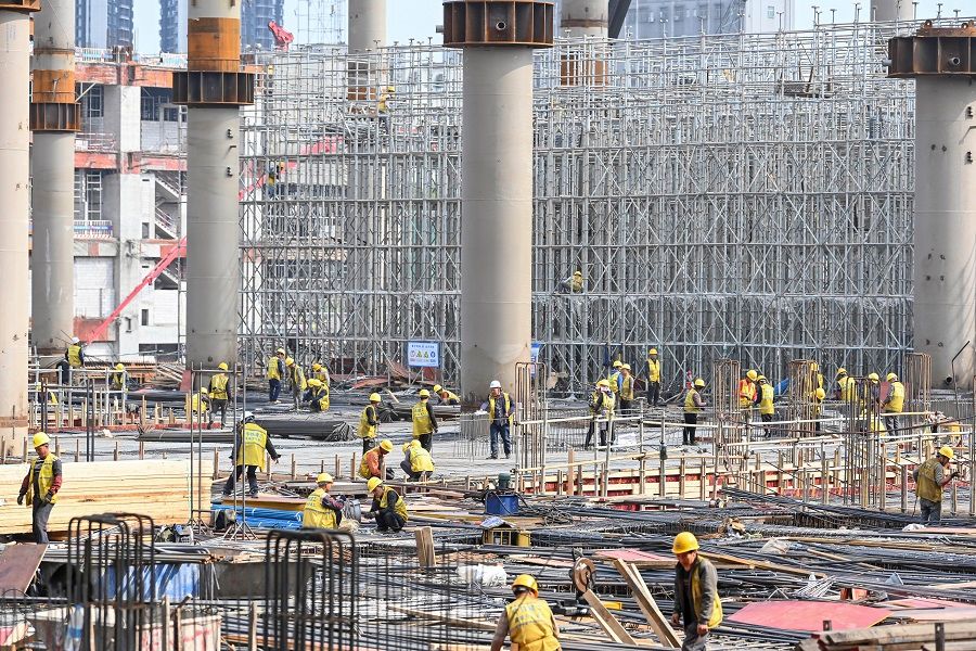 Workers at a construction site in Guangzhou, Guangdong province, China, 25 February 2023. (CNS)