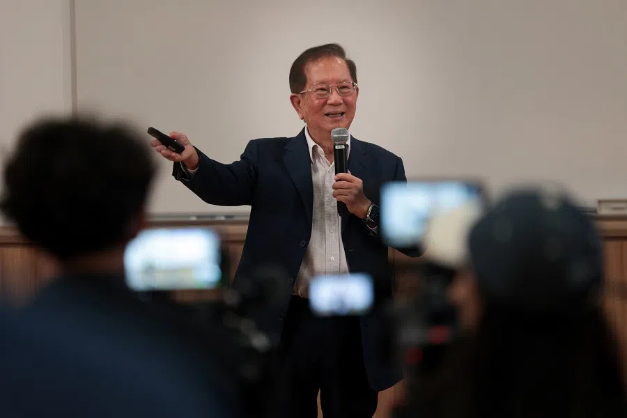 Hi-P International founder Yao Hsiao Tung spoke to young people about his journey as an entrepreneur. (SPH Media)