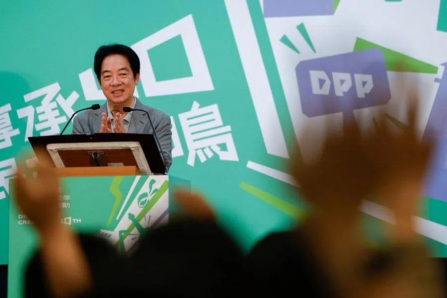 Taiwan President Lai Ching-te speaks at an event to mark the 40th anniversary of the founding of the DPP in Taipei, Taiwan, 17 May 2026. (Ann Wang/Reuters)