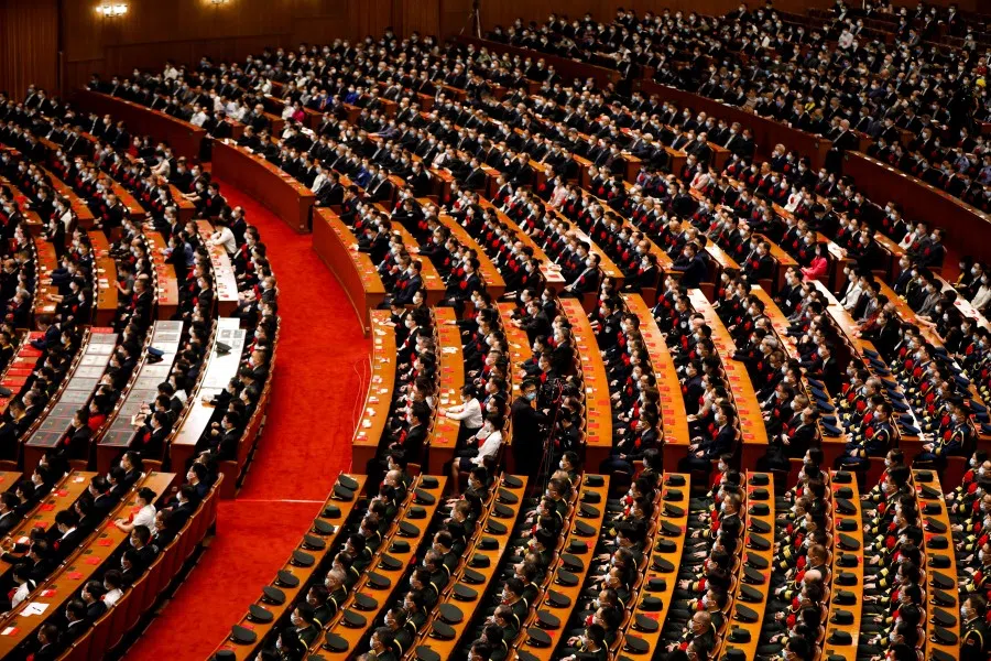 General view of a meeting at the Great Hall of the People in Beijing, 8 September 2020. (Carlos Garcia Rawlins/REUTERS)