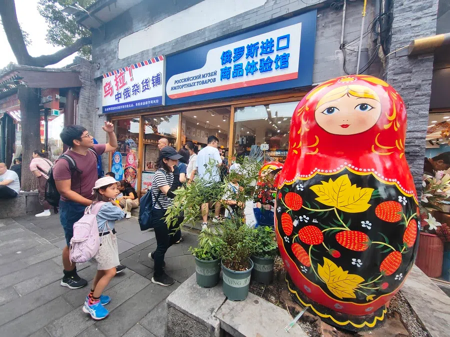 A store in Beijing selling Russian items. (Meng Dandan/SPH Media)