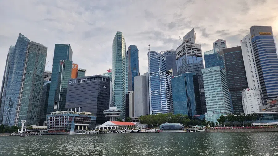 Singapore’s central business district as seen from Marina Bay on 20 May 2023.