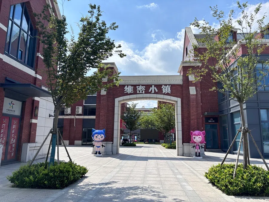 A view of Weimi town.