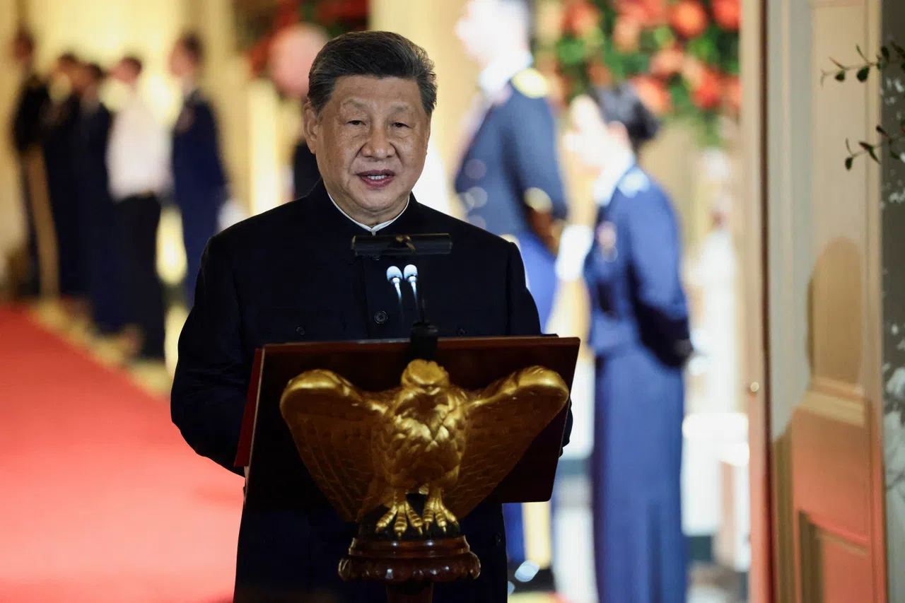 Chinese President Xi Jinping delivers a speech during a state dinner held by US President Donald Trump at the White House in Washington, DC, US, 24 September 2026.