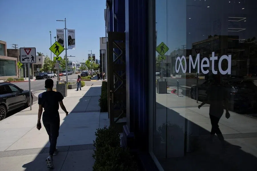 A woman walks by the Meta Lab in Los Angeles, California, US, on 20 May 2026.