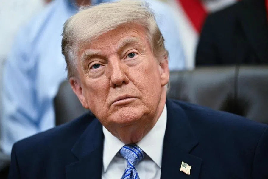 US President Donald Trump seen in the Oval Office of the White House in Washington, DC on 21 May 2026.