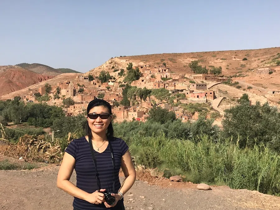 Lee hiking, one of her hobbies, in the mountains of East Africa. (Photo provided by interviewee)
