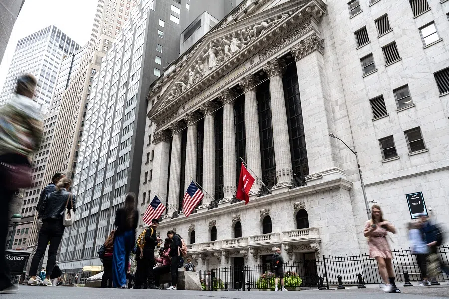 An exterior view of the New York Stock Exchange on 18 September 2024 in New York City, US. (Stephanie Keith/Getty Images/AFP)