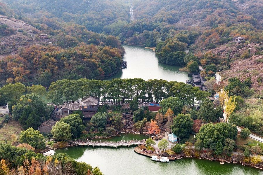 An aerial view of Baimajian Ecological Park, Suzhou, 28 November 2020. (CNS)
