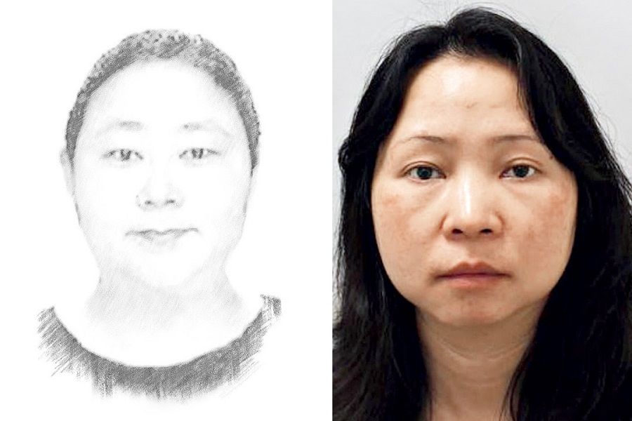 The mastermind of the fraud Qian Zhimin (left, also known as "Hua Hua") is still at large. Wen Jian (right) is charged with money laundering and will be sentenced on 10 May 2024. (The UK's Crown Prosecution Service)
