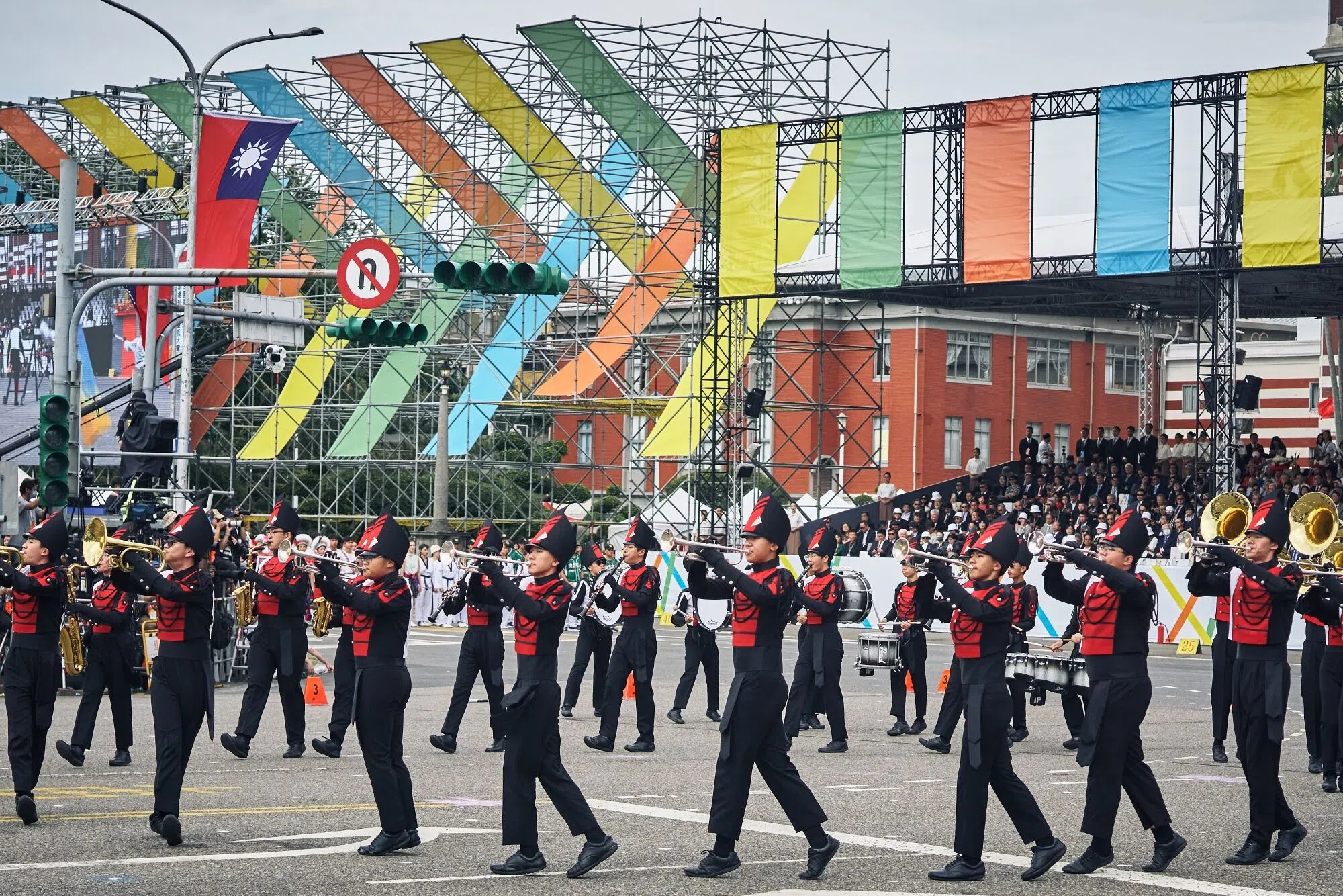 Performers during the inauguration ceremony of Taiwan’s President William Lai at the Presidential Palace in Taipei, Taiwan, on 20 May 2024. (An Rong Xu/Bloomberg)