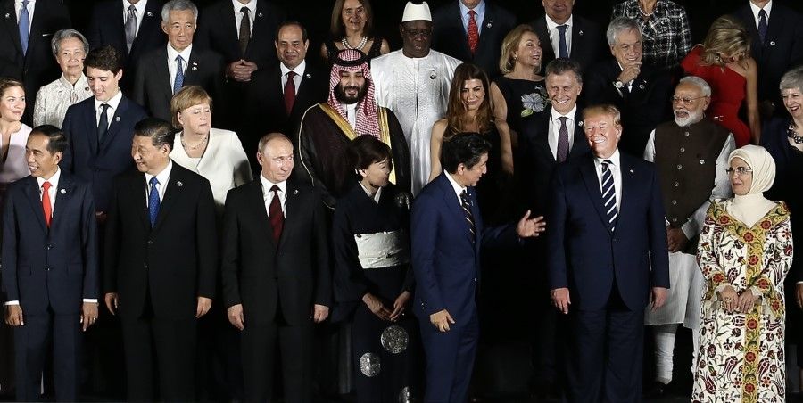 A gathering of world leaders at the G20 Osaka summit in 2019. (SPH Media)