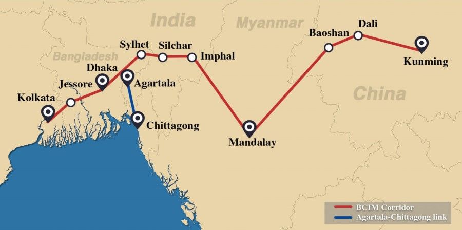 The BCIM corridor through four countries. (Belt and Road News website)