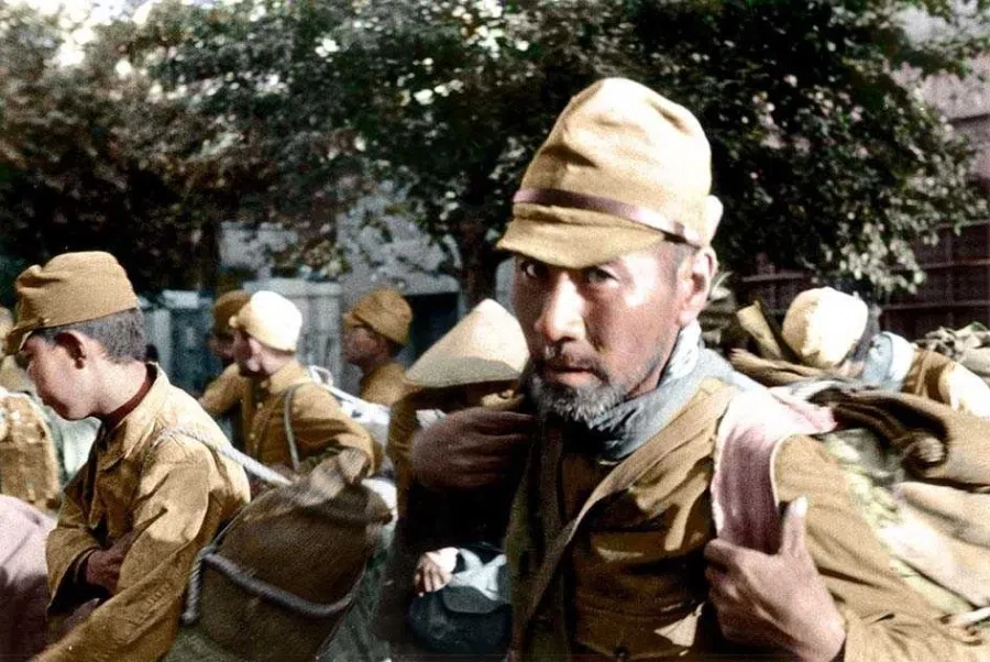 Japanese POWs forced into hard labour before being sent to Siberia by the Red Army, September 1945. According to statistics, about 600,000 Japanese troops were held in Soviet concentration camps, of which 90,000 died of cold, hunger, and illness in the frozen plains of Siberia.