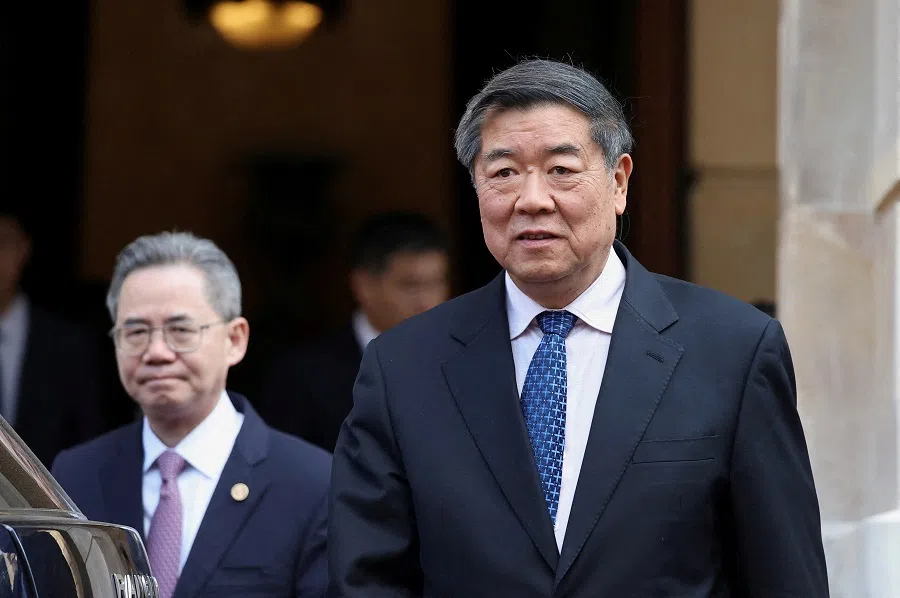 Chinese Vice-Premier He Lifeng leaves Lancaster House, on the second day scheduled for trade talks between the US and China, in London, Britain, on 10 June 2025. (Toby Melville/Reuters)