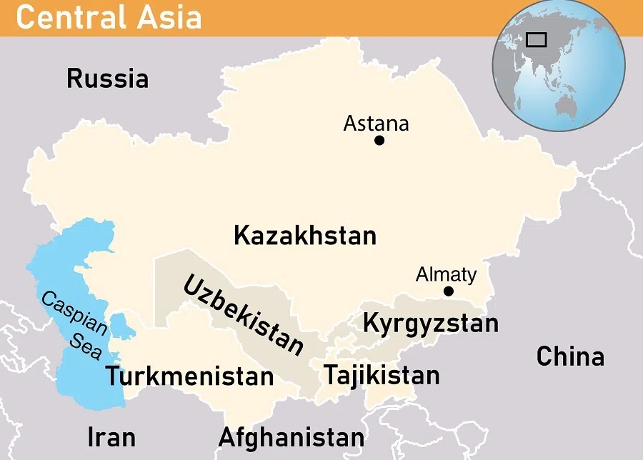 Map of Central Asia. (SPH Media)