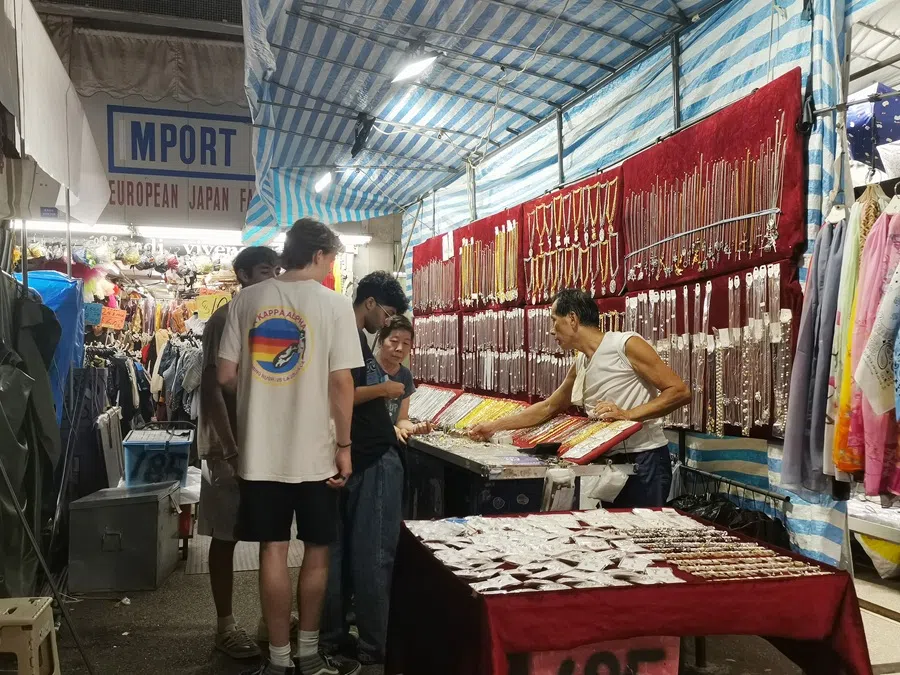 A stall at Ladies’ Market on Tung Choi Street in Mong Kok, Hong Kong. (Tai Hing Shing/SPH Media)