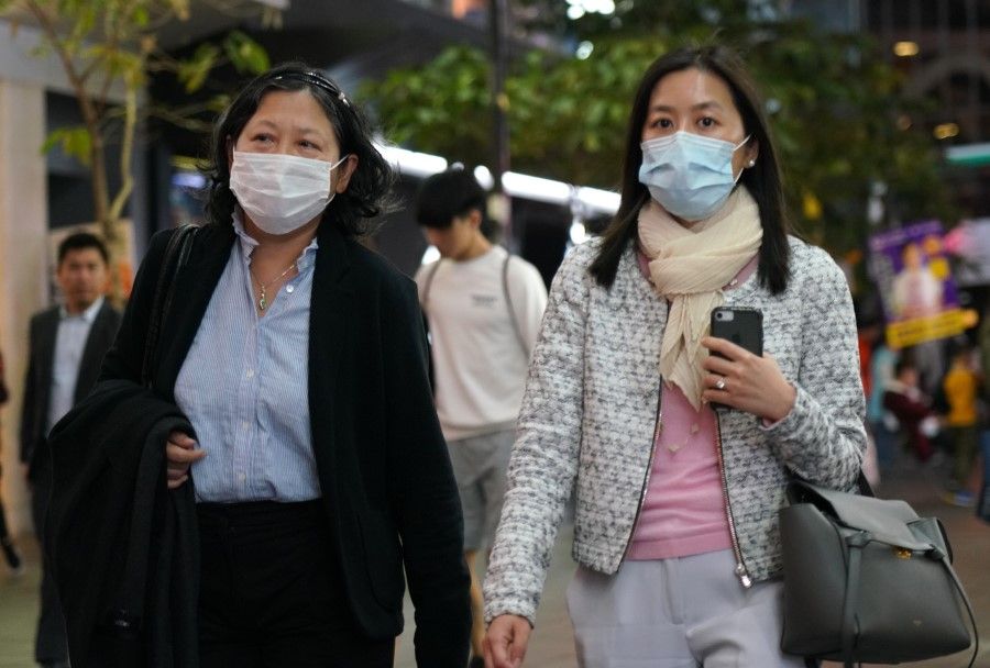Women wearing masks in Hong Kong. The Hong Kong authorities have stepped up vigilance against the mystery pneumonia in Wuhan. (CNS)
