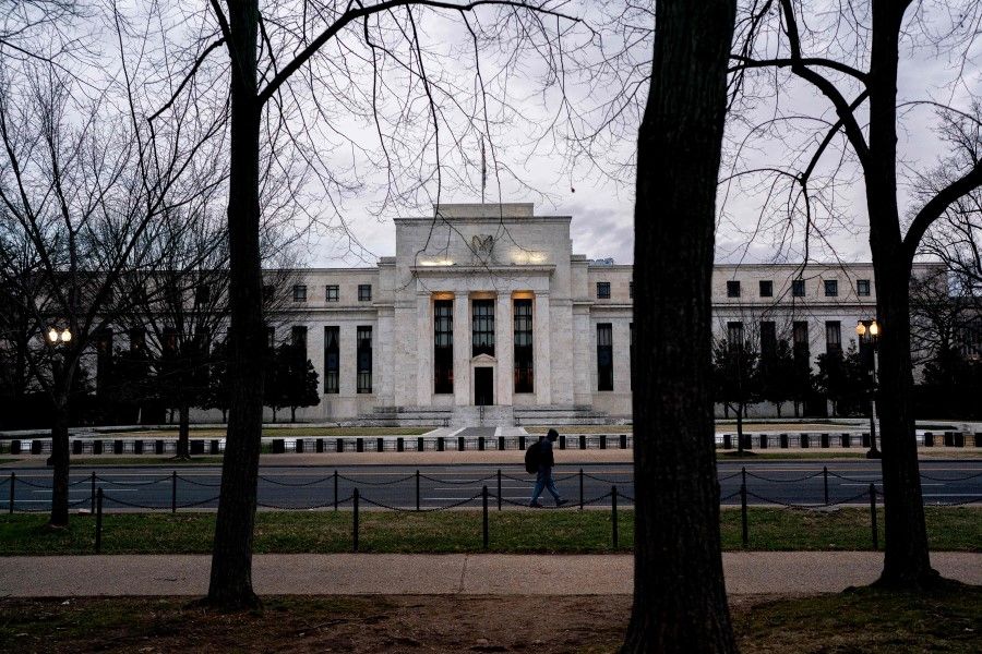 The Marriner S. Eccles Federal Reserve building in Washington, DC, on 25 January 2022. (Stefani Reynolds/AFP)