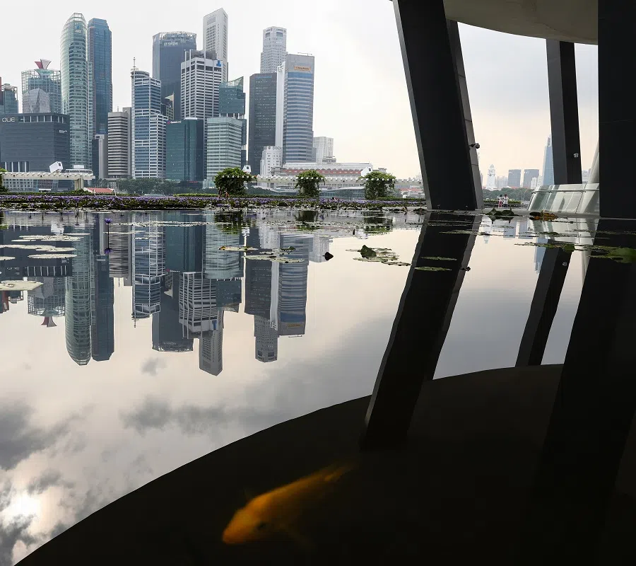 Singapore city skyline showing office buildings in the financial district. (SPH Media)
