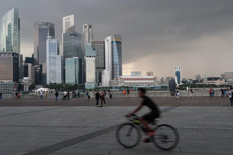 A view of the CBD as seen from Marina Bay Sands.